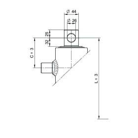vérins téléscopiques 5ton course 1043mm à 3 expansions plateau à vis