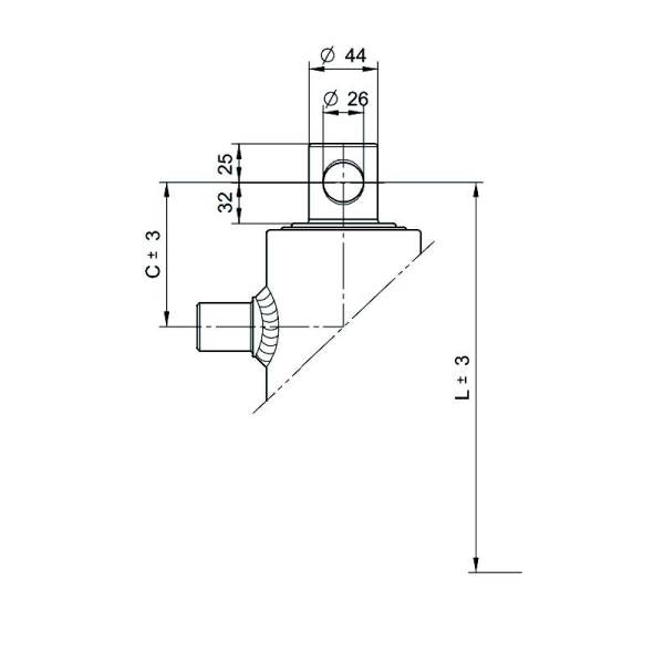 vérins téléscopiques 5ton course 1043mm à 3 expansions plateau à vis