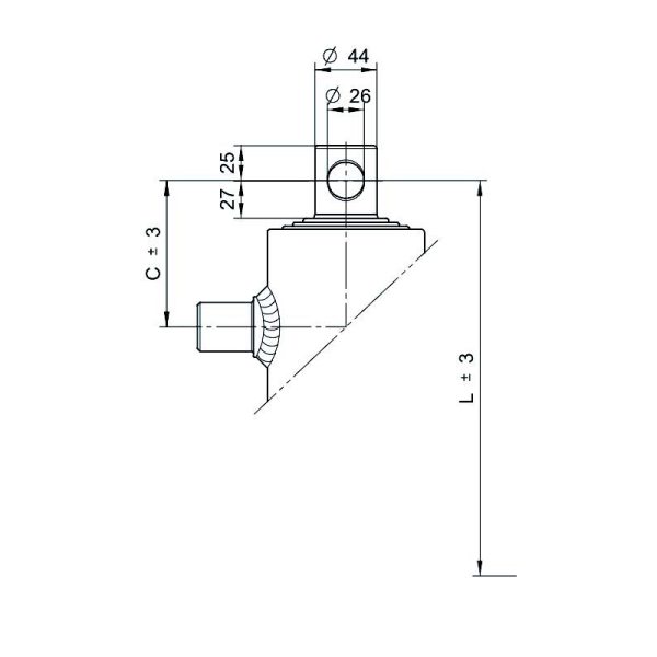 vérins téléscopiques 7ton course 910mm à 4 expansions trou