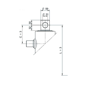 vérins téléscopiques 8 tonnes course 500mm à 3 expansions trou