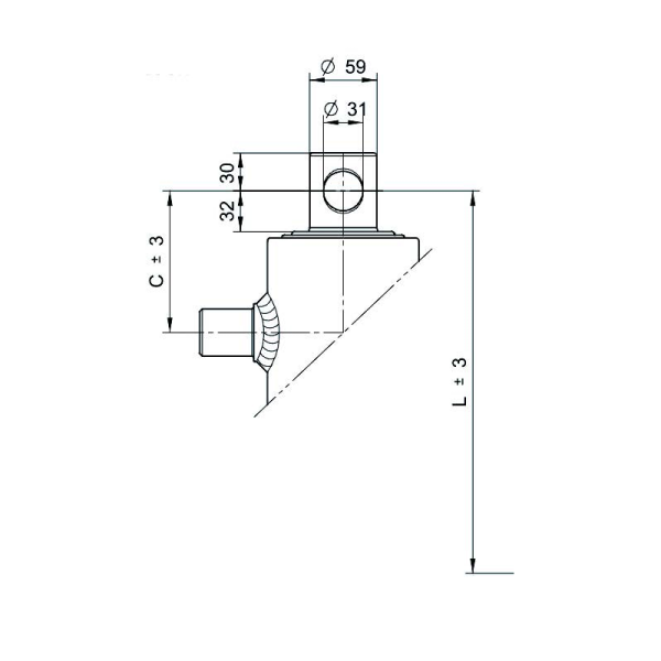 vérins téléscopiques 8 tonnes moyeux 1283mm à 3 expansions trou