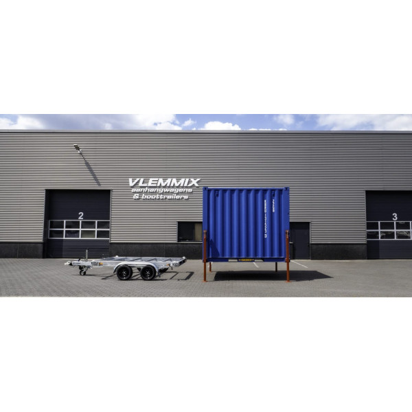 Remorque containeur 10 pieds 2 x essieu 1800 kg