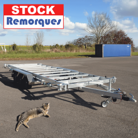 Remorque containeur 20 pieds 3 x essieu 1350 kg