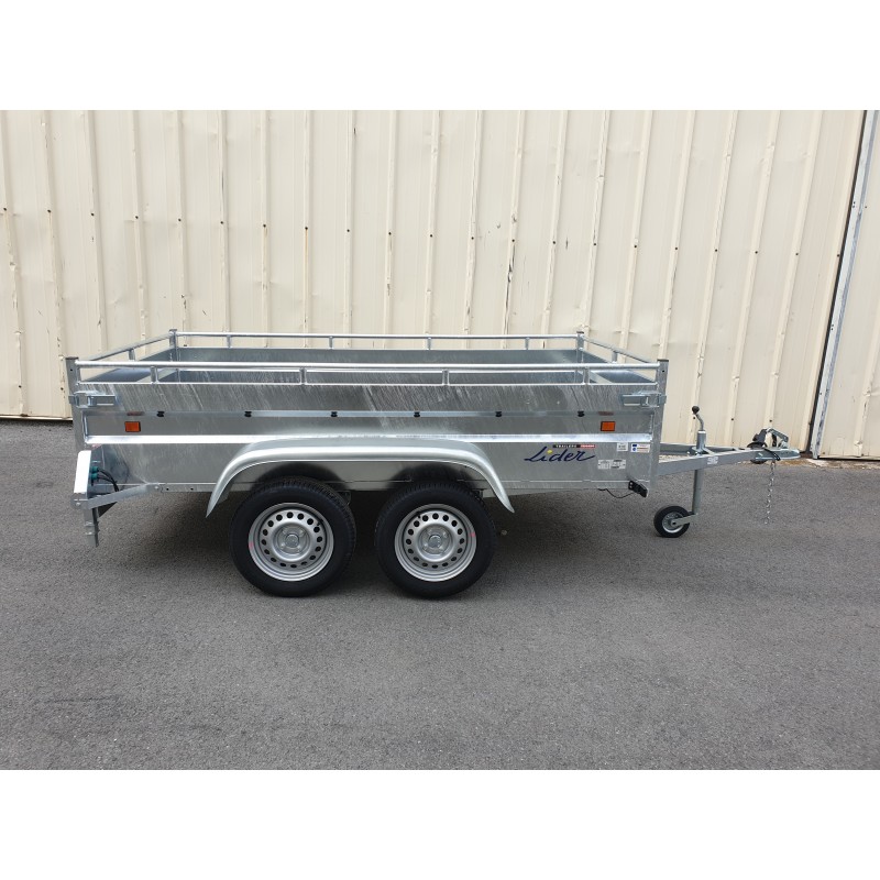 Remorque Robust 2 m 53 x 1 m 34 - 750kg double essieu