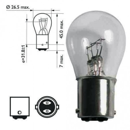 Ampoule BAY 21/5W 12V X1