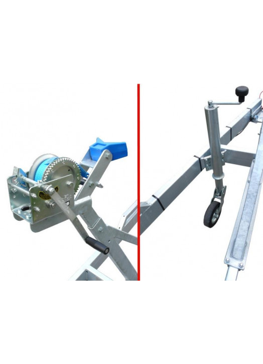 Remorque bateau 3500kg moteur 3 essieux 1350kg
