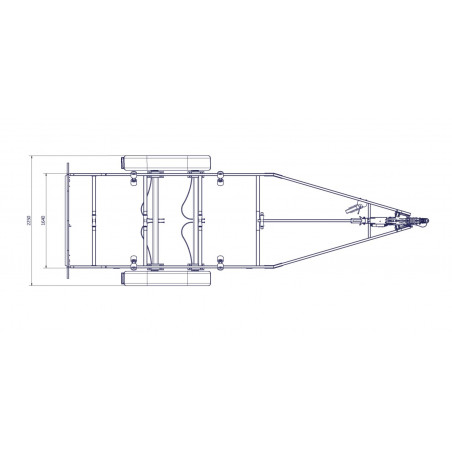 6m30-2m20 2x1350kg - 2700 kg - VLEMMIX - Remorque Porte-Bateau