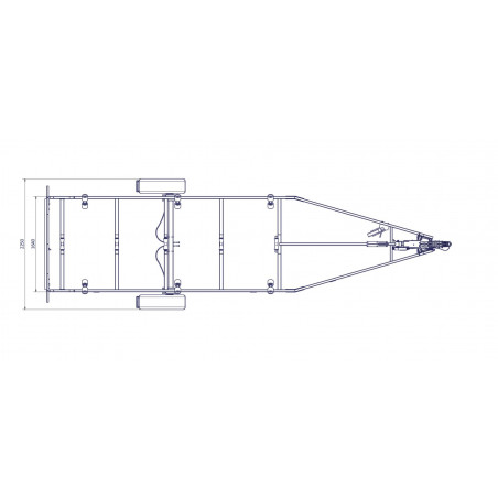 7m-2m20 1x1800kg - 1800 kg - VLEMMIX - Remorque Porte-Bateau