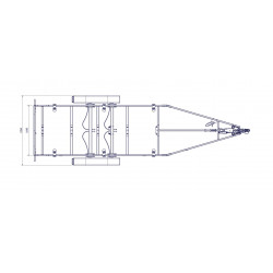 7m-2m20 2x1350kg - 2700 kg - VLEMMIX - Remorque Porte-Bateau
