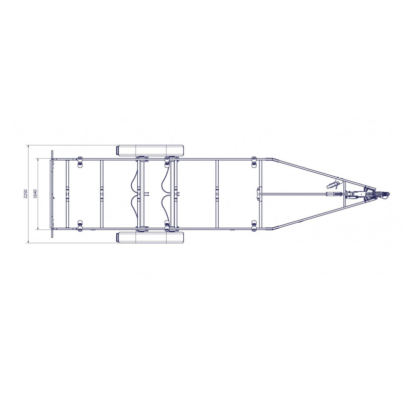 7m80-2m20 2x1500kg- 3000 kg - VLEMMIX - Remorque Porte-Bateau