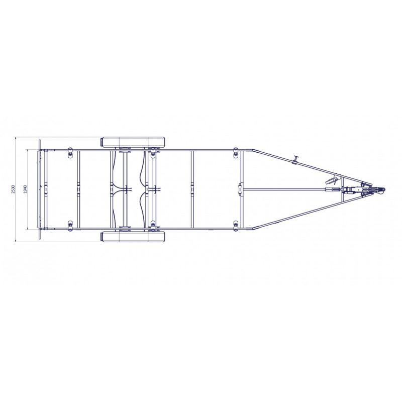 8m40-2m55- 2x1800 kg - 3500 kg - VLEMMIX - Remorque Porte-Bateau