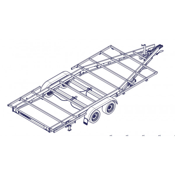 TH 5m40 x 2m44 Plateau 2 x essieu 1800 kg