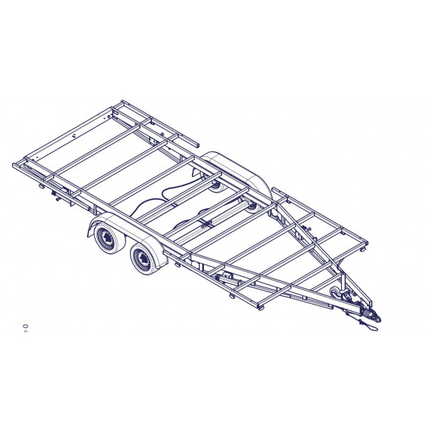 TH 5m40 x 2m44 Plateau 2 x essieu 1800 kg