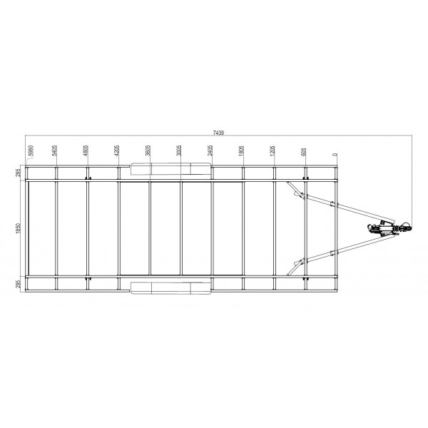 RTD 6m x 2m44 - 3500 kg - Remorque pour Tiny House avec timon démontable