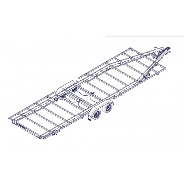 TH 8m40 x 2m44 Plateau 2 essieu x 1800 kg