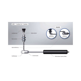 came en mouvement HY1 en déverrouillant connecteur à 180 degrés 1500mm