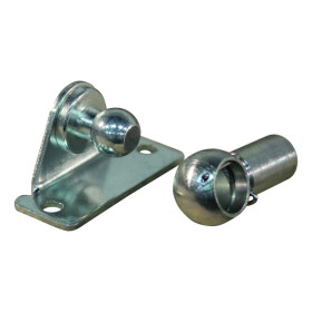 Kit de montage support laterale avec boule, panne de balle et clip de retenue support d'angle, 2 trous Ø4.3mm sur 40mm. Haute...