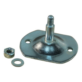 plaque de fixation avec cheville perpendicular, cheville 8mm galvanisé avec écrou 6mm Anneau inclus