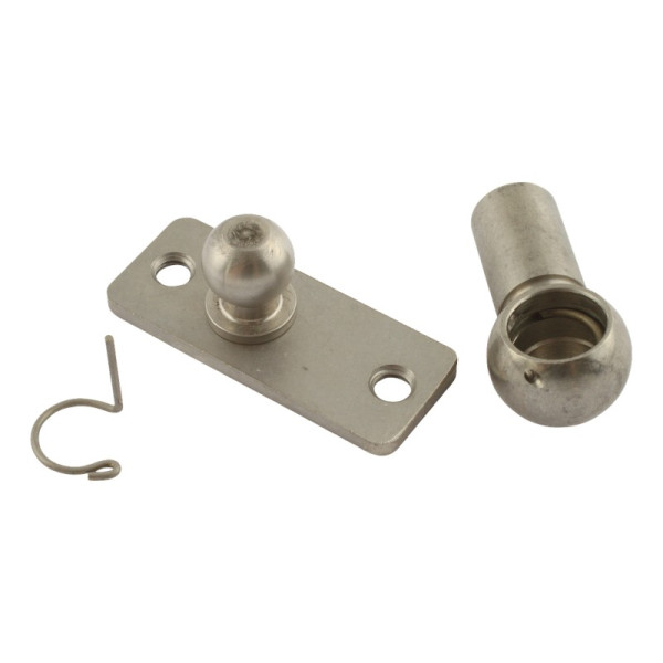 plaque de montage avec boule, boule et support inox 304 2 x filet M6