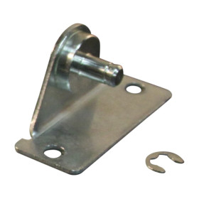 Support lateral broche R8 avec clip retenue BA30/Z08 inox 316 hoekbeugel hoog 16 mm, 2 gaten Ø5,1mm op 40mm. Tap Ø8x11mm. Max...