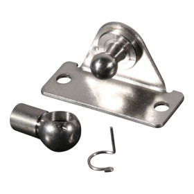 Support laterale avec boule, panne de balle et clip  de retenue BA30/K10 inox 316 Max. 800N.