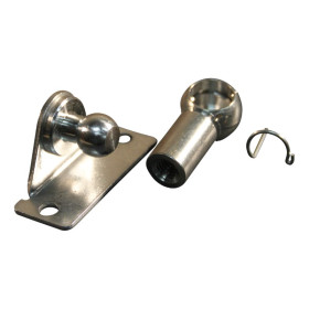 Support laterale avec boule, panne de balle et clip  de retenue inox 316 BA30/K13V4+PF30V4 épaisseur de la tôle 3,0 mm