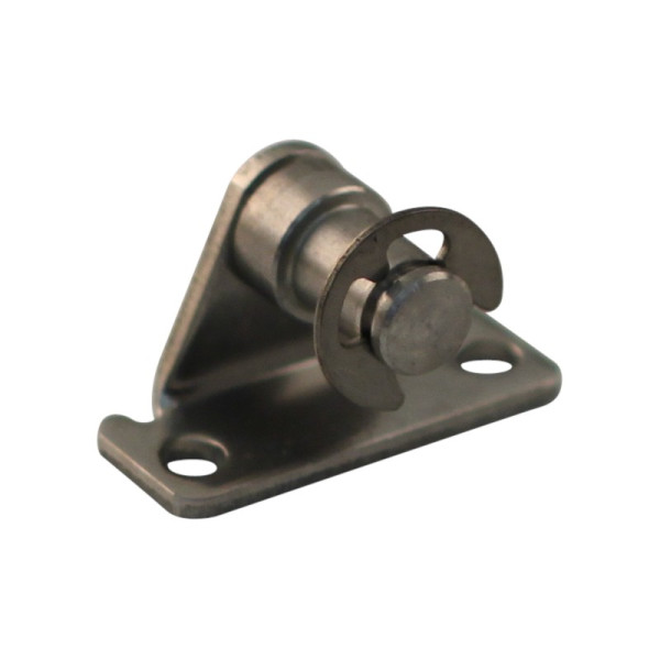 support R6 BB20/Z06 inox 316 traverse haute 14 mm, 2 trous Ø3,4mm sur 19mm. Tap Ø6x6,5mm 500N