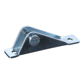 support R8 UE10 zingué Hauteur  20 mm, 2 trous  Ø6,5mm sur 75mm. Plaque épaisseur  2,5mm. Plaque 95x18