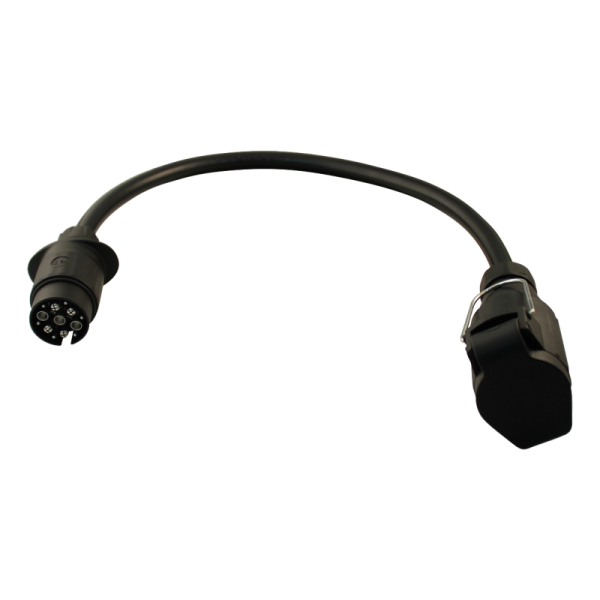 câble adaptateur voiture 13 pôle (système Multicon Ouest) - remorque à 13 pôle (système Jäger) 65cm