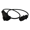câble adaptateur voiture 7 pôle  - remorque à 13 pôle (système Jäger) 90cm