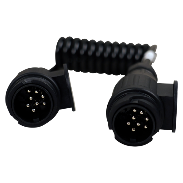 câble en spirale 8-polig 1,25m fiches Menbers en plastique 13 broches