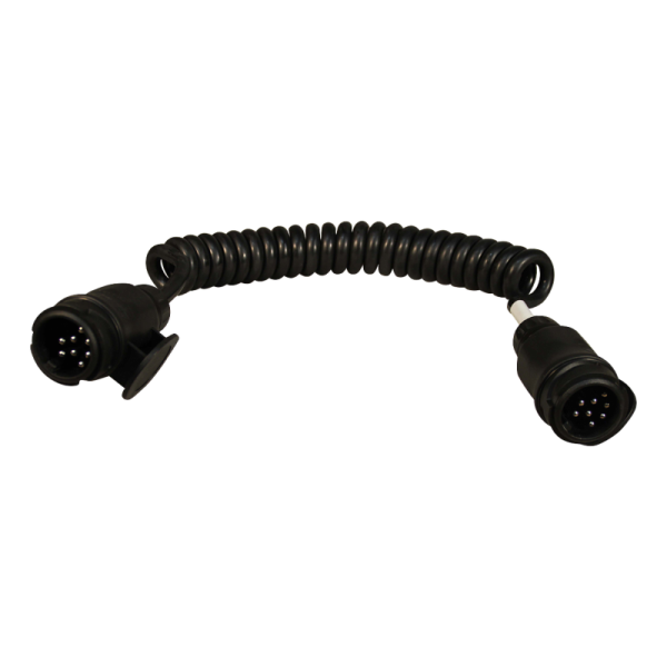 câble en spirale 8-polig 1.25m bouchons en plastique 13p