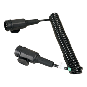 câble en spirale 8-polig 2,5m fiches Menbers en plastique 13 broches