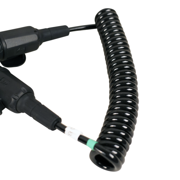 câble en spirale 8-polig 2,5m fiches Menbers en plastique 13 broches