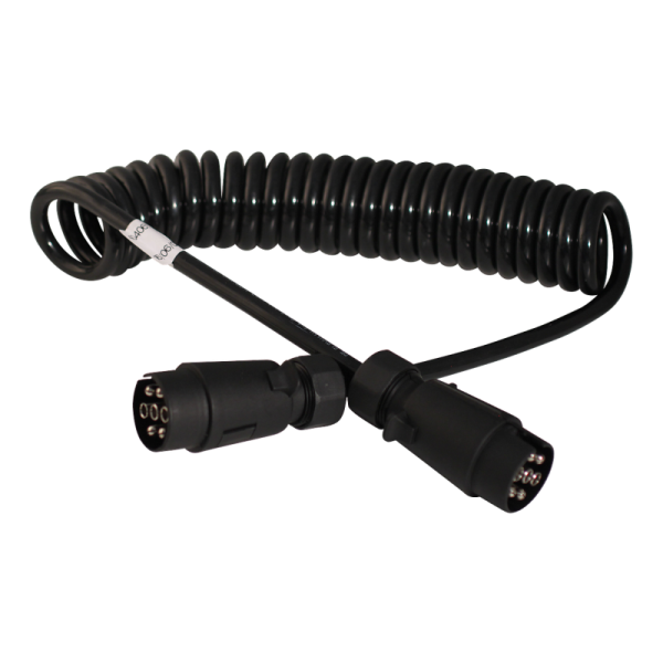 câble en spirale À 7 pôles 3,5m, prises en matière plastique