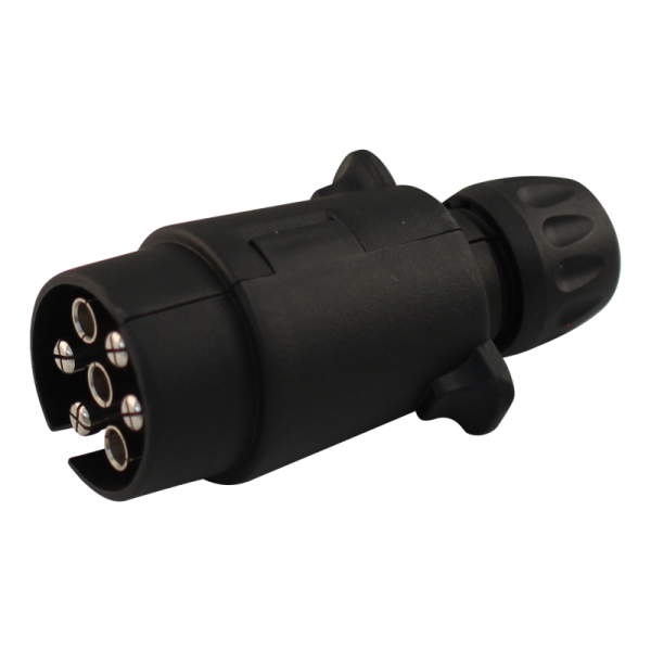 prise 7 broches plastique pliable fixation pour prise plate tulle à 2 trous