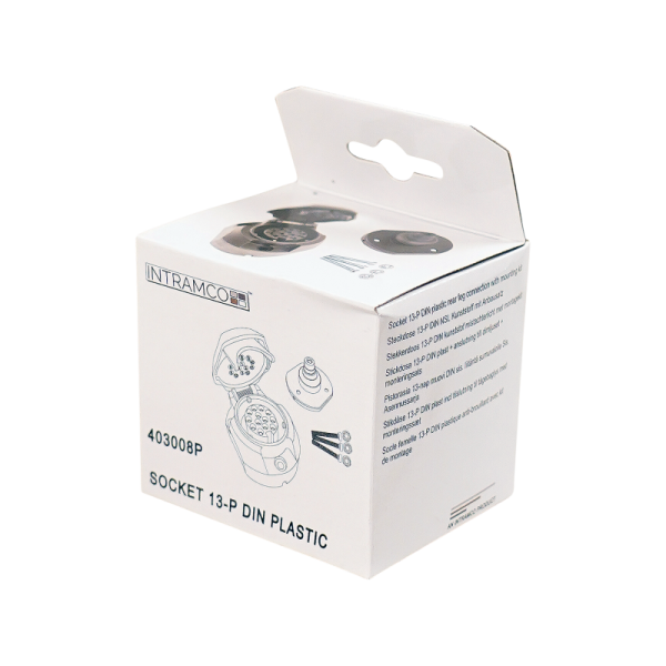 prise suspendue plastique à 13 pôles, met mistlamp schakelaar en afdichting