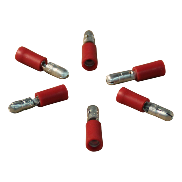 cosses rondes cylidriques pré-isolées pour le fil 0,5 – 1,5mm2 Ø4 ,mm Rouge