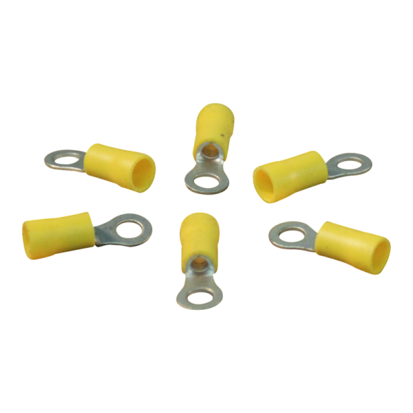 cosses rondes pré-isolées pour le fil 1,5 – 6,6mm2 M5 ,mm jaune
