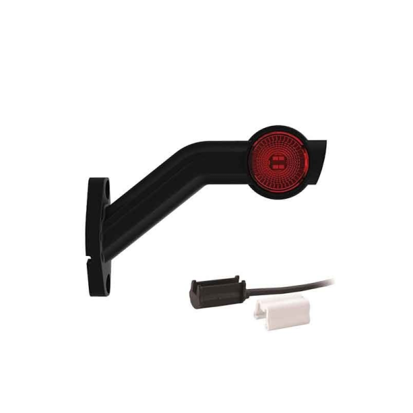 Droite | Feu de gabarit LED avec tige inclinée | 12-24V | 1.5mm². connecteur