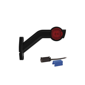 Droite | feu de gabarit LED avec tige inclinée | 12-36v | 0.75mm². connecteur