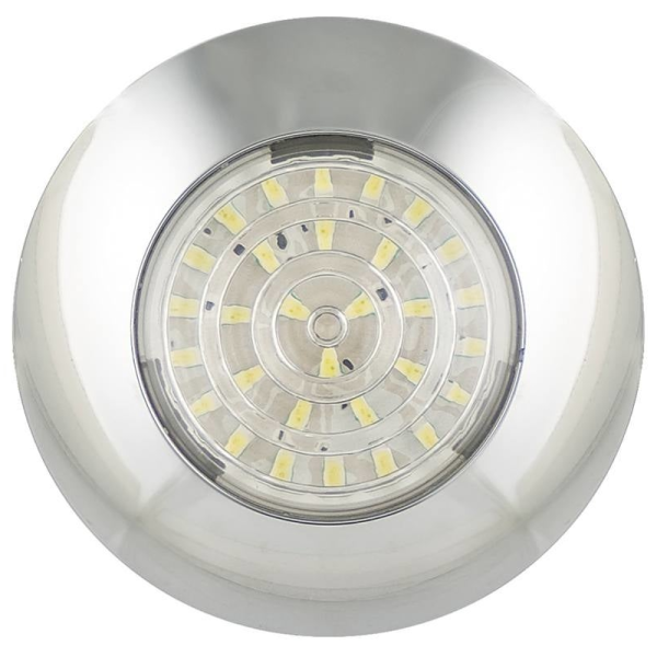 Eclairage intérieur LED | chrome | 12V | lumière blanche froide