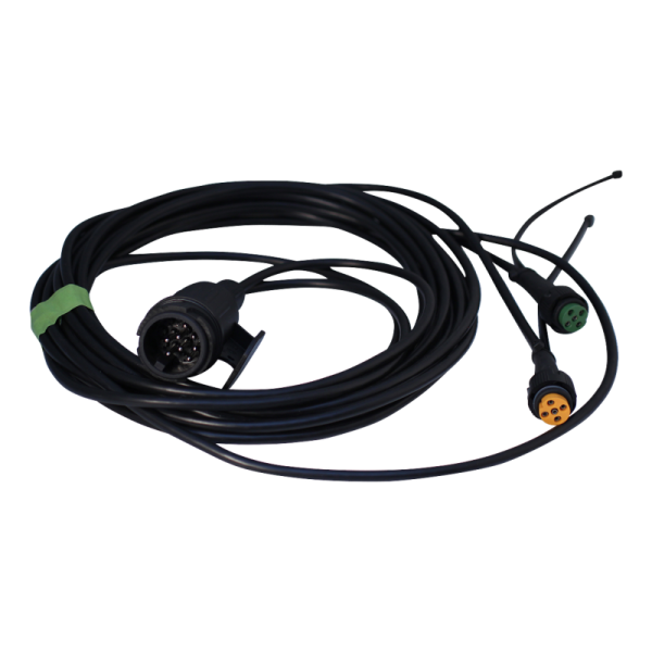 faisceau de câbles 13 pôles 5,0m , baïonnette à 5 pôles , embranchement 2x 0,2m DC