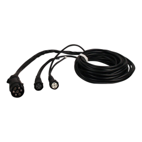 faisceau de câbles à 7-pôles 7,5 m avec prise 7p, baïonnette à 5 pôles , embranchement 2x 0,2m DC