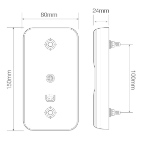 feu arrière (lot de 2) LED câble 40cm universel universel 12 V