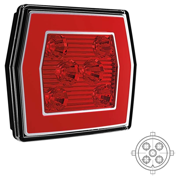 Feu arrière de brouillard LED | 12-36v | 5-PIN