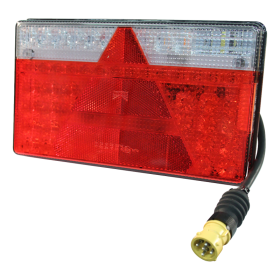 feu arrière LED 5 PINs baïonnette jaune +0,5m de câble, 5 x 1mm². Multiled II gauche