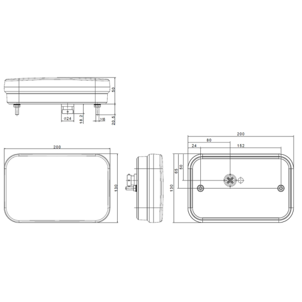feu arrière LED baïonnette à 5 pôles gauche 12 V avec solution canbus intégrée