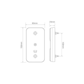 feu arrière LED câble 40cm universel universel 12 V