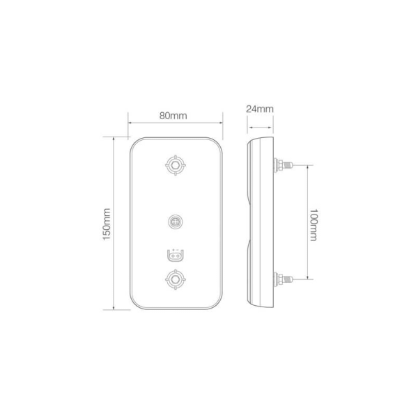 feu arrière LED câble 40cm universel universel 12 V